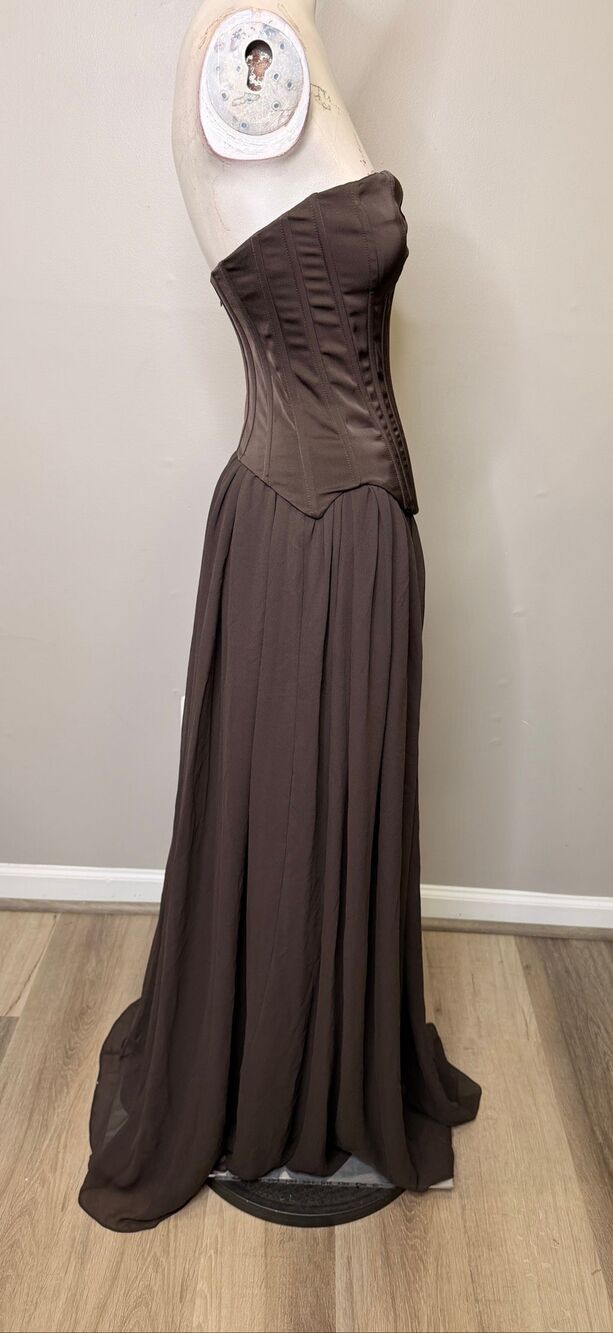 Lovers and Friends Delia Gown in Chocolate Brown Size XS $340 - Picture 11 of 12